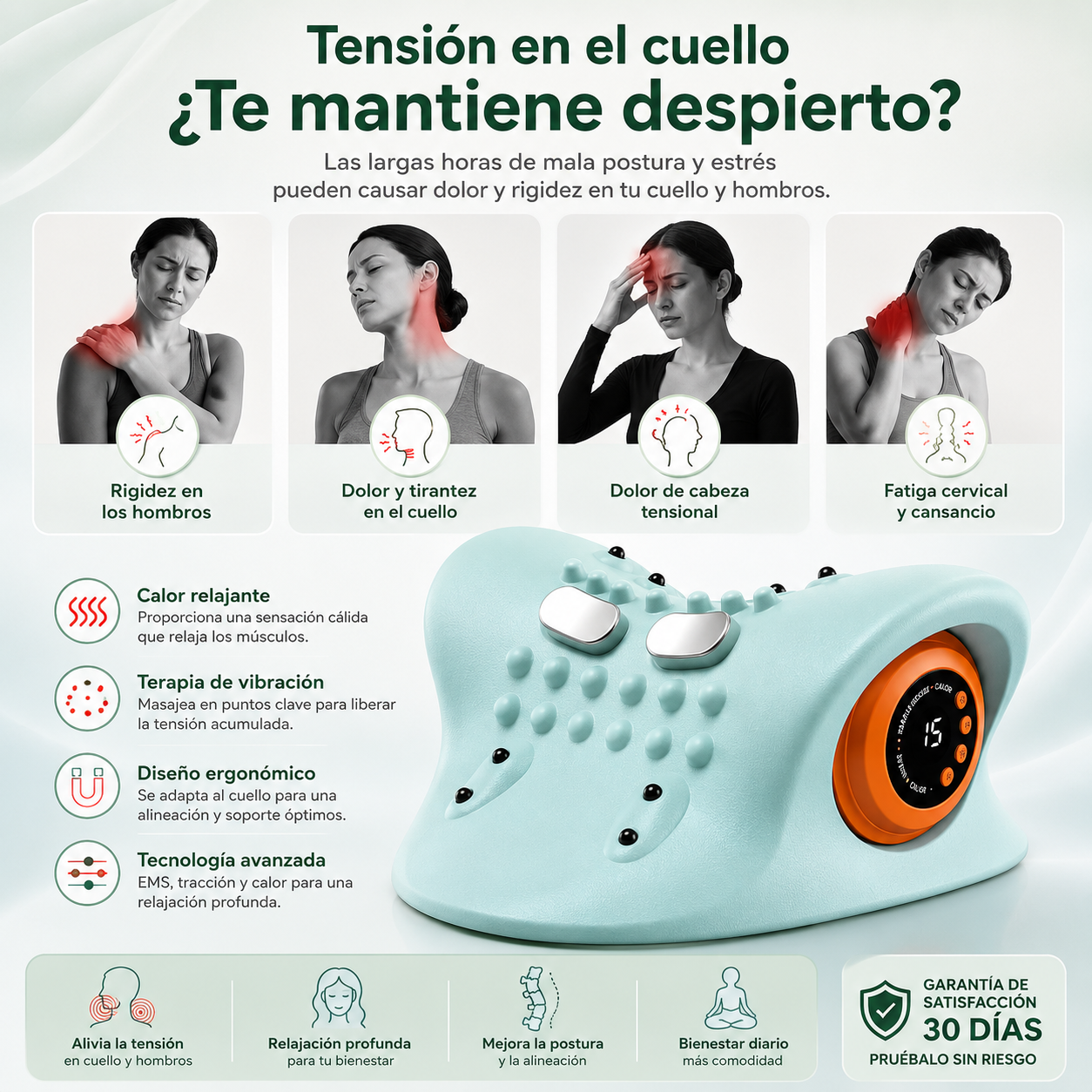 Masajeador de Cuello Antidolor Dellu®